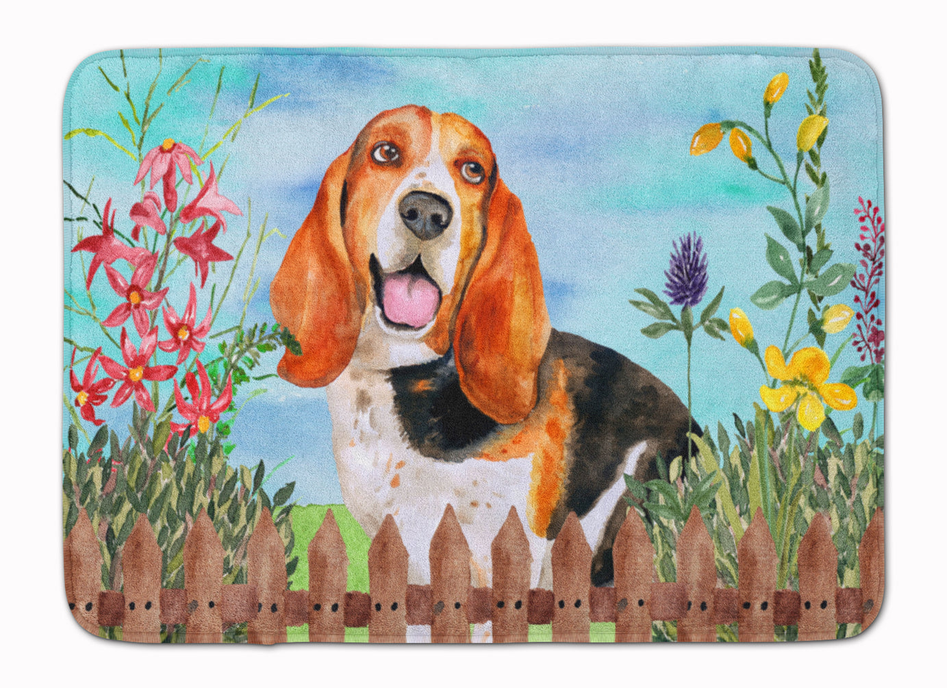 Basset Hound Spring Machine Washable Memory Foam Mat CK1266RUG - the-store.com