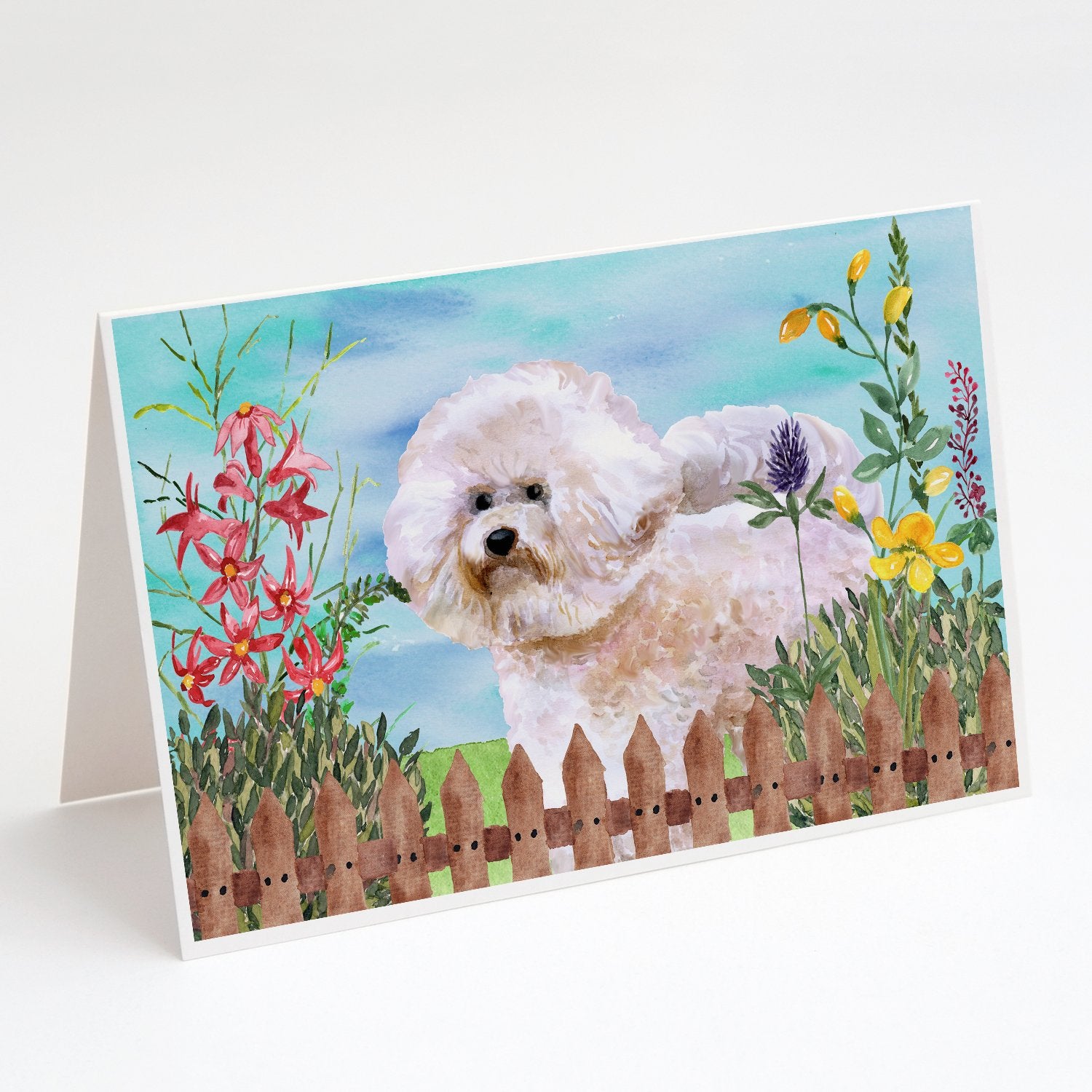 Buy this Bichon Frise #2 Spring Greeting Cards and Envelopes Pack of 8