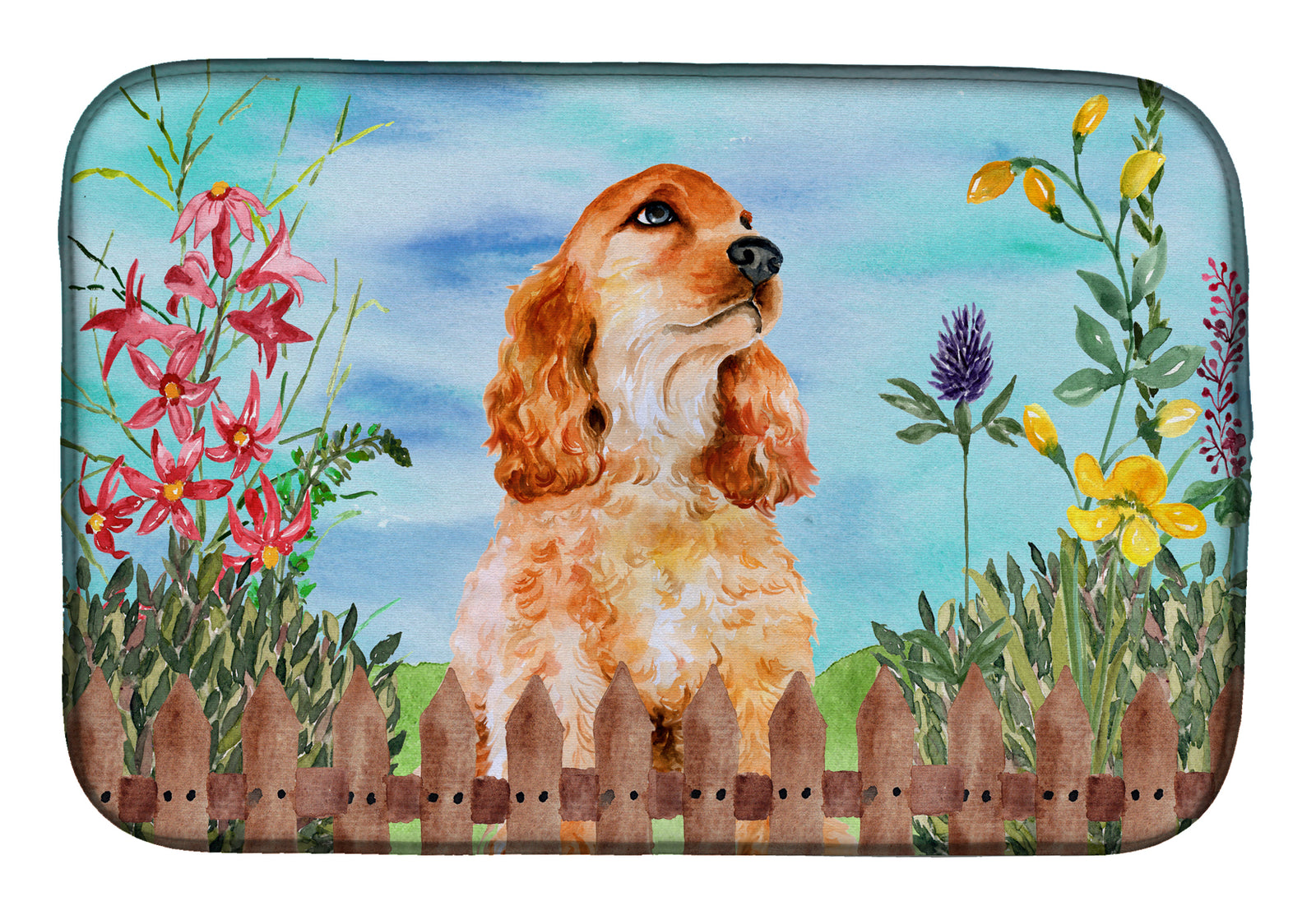 Cocker Spaniel Spring Dish Drying Mat CK1268DDM  the-store.com.