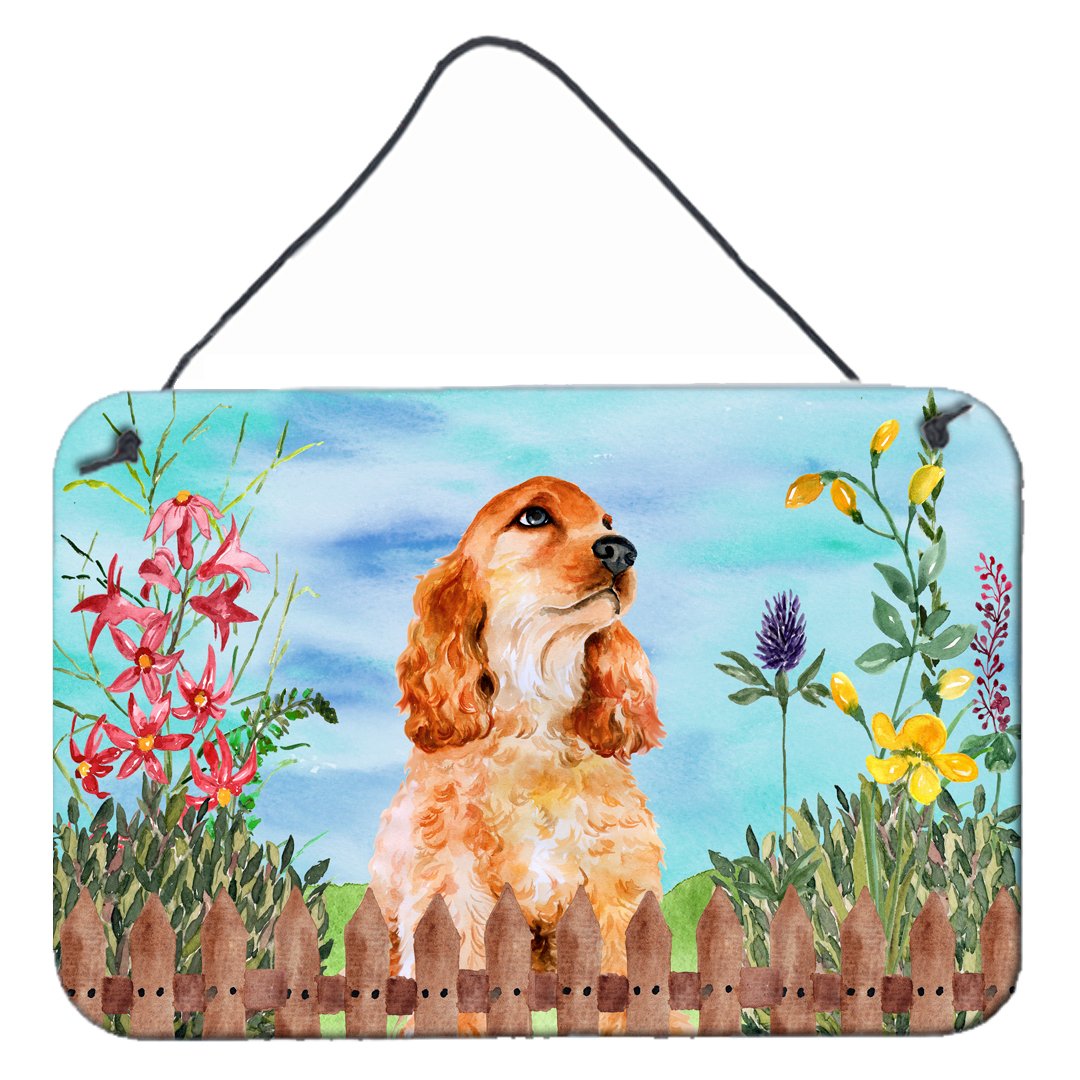 Cocker Spaniel Spring Wall or Door Hanging Prints CK1268DS812 by Caroline's Treasures