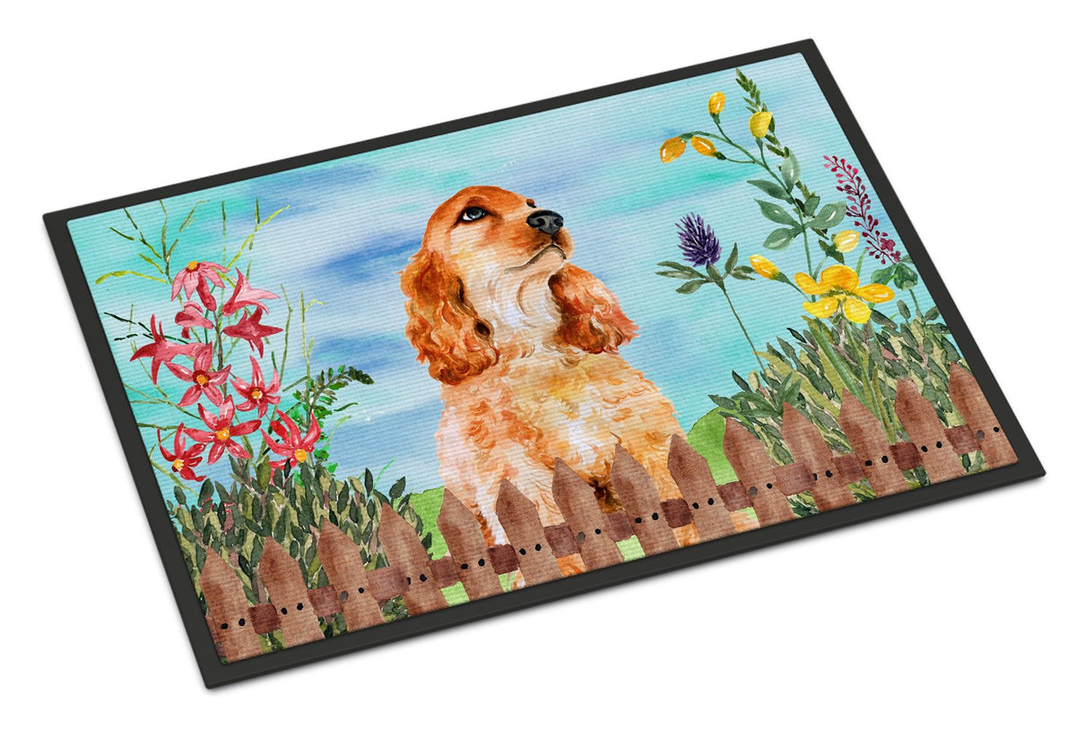 Cocker Spaniel Spring Indoor or Outdoor Mat 24x36 CK1268JMAT by Caroline&#39;s Treasures