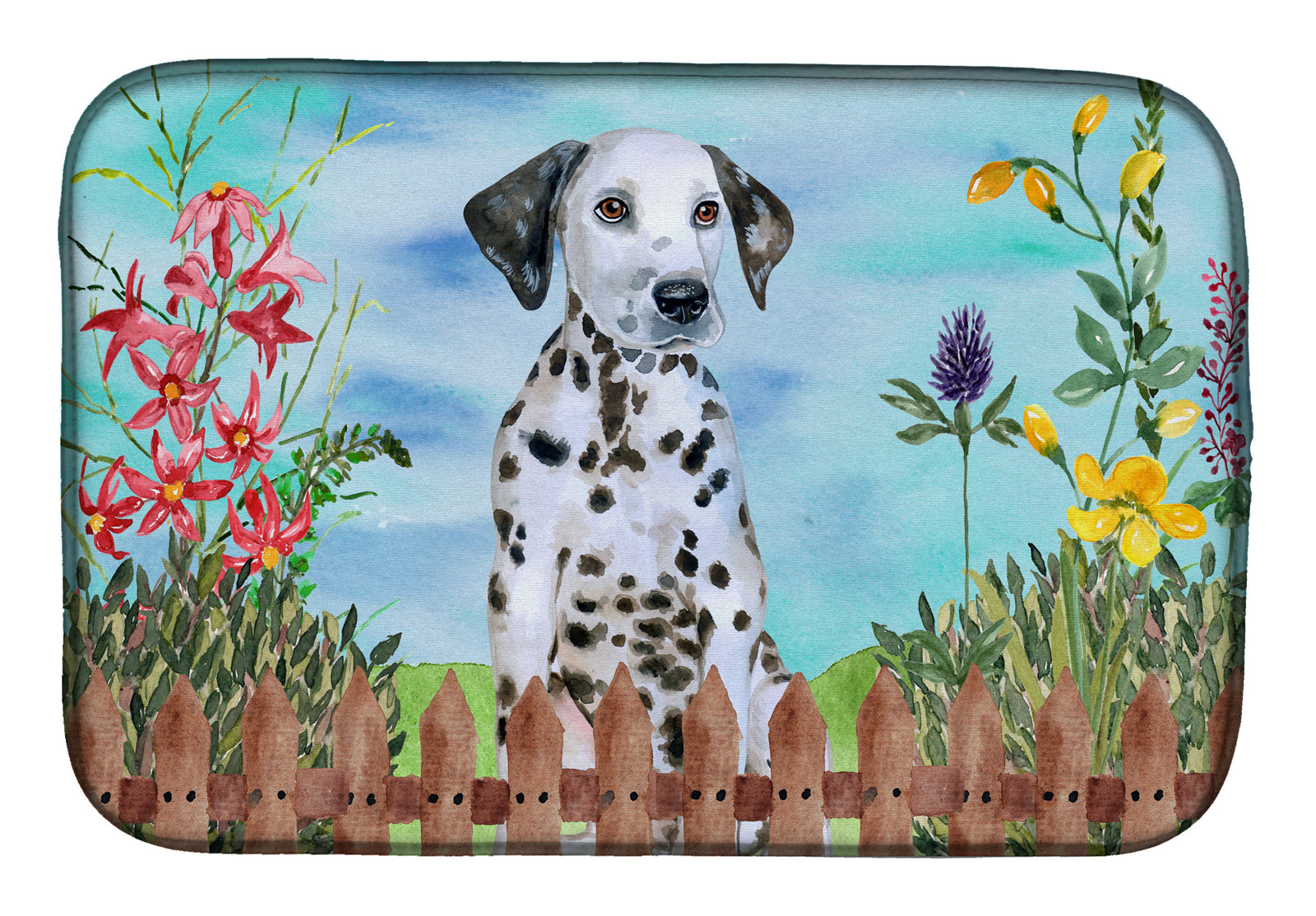 Dalmatian Puppy Spring Dish Drying Mat CK1270DDM  the-store.com.