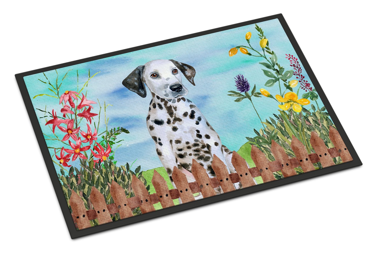 Dalmatian Puppy Spring Indoor or Outdoor Mat 24x36 CK1270JMAT by Caroline's Treasures