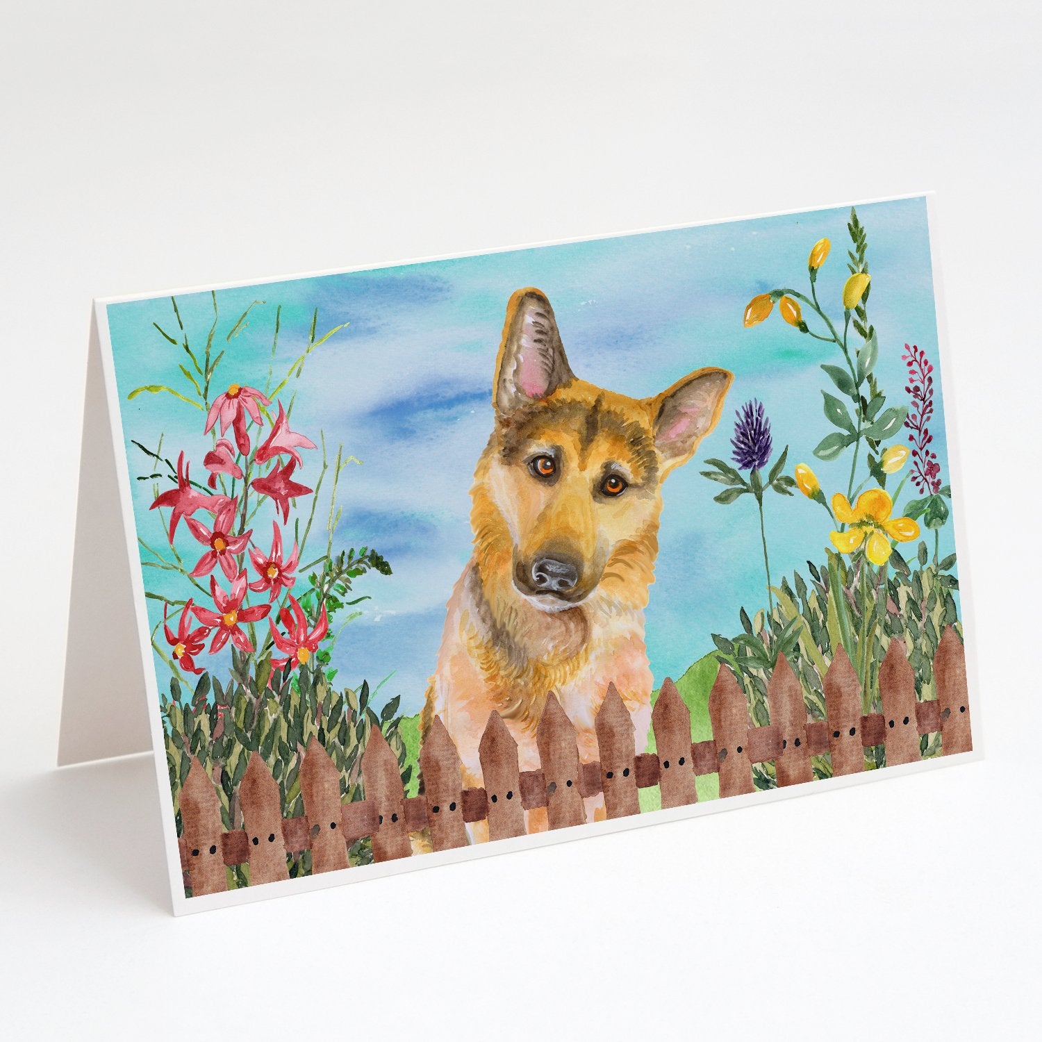 Buy this German Shepherd #2 Spring Greeting Cards and Envelopes Pack of 8