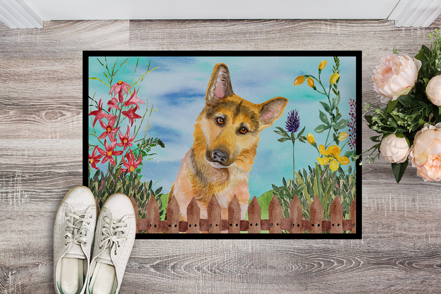 German Shepherd #2 Spring Indoor or Outdoor Mat 18x27 CK1273MAT - the-store.com