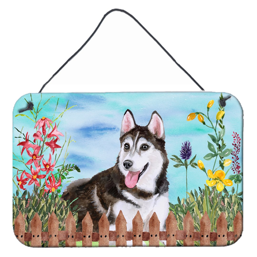 Siberian Husky #2 Spring Wall or Door Hanging Prints CK1274DS812 by Caroline's Treasures