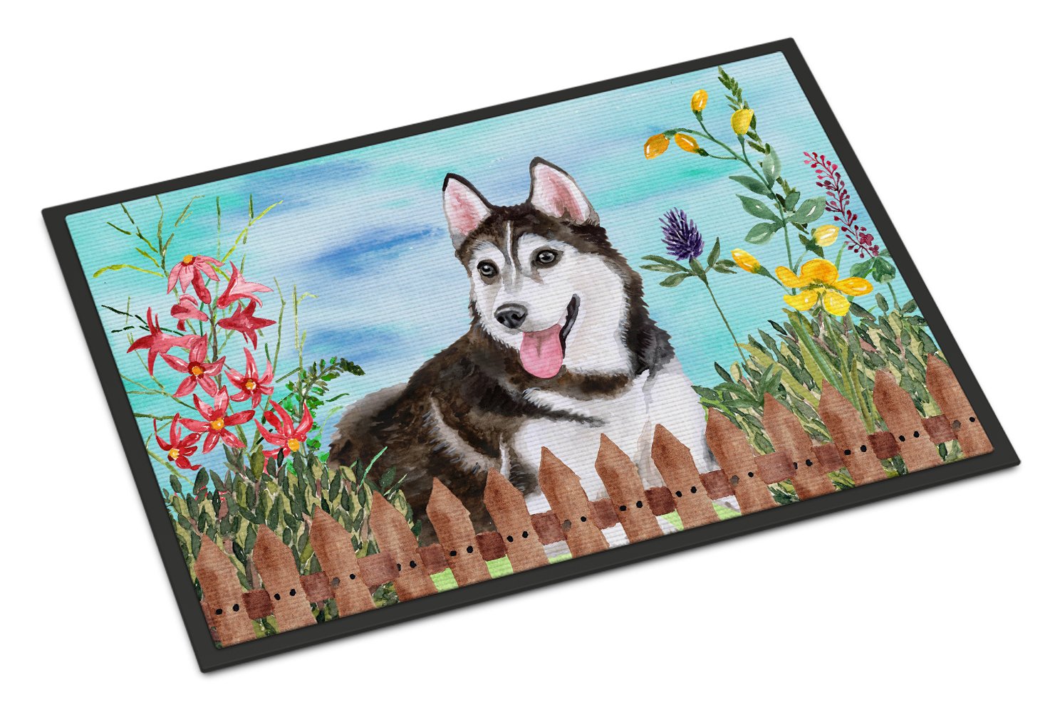 Siberian Husky #2 Spring Indoor or Outdoor Mat 24x36 CK1274JMAT by Caroline's Treasures