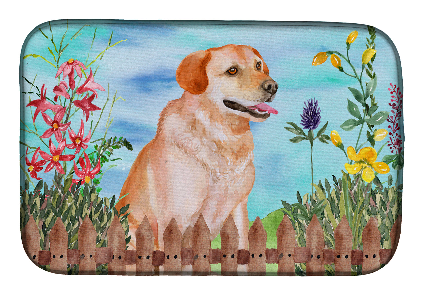 Labrador Retriever Spring Dish Drying Mat CK1276DDM  the-store.com.