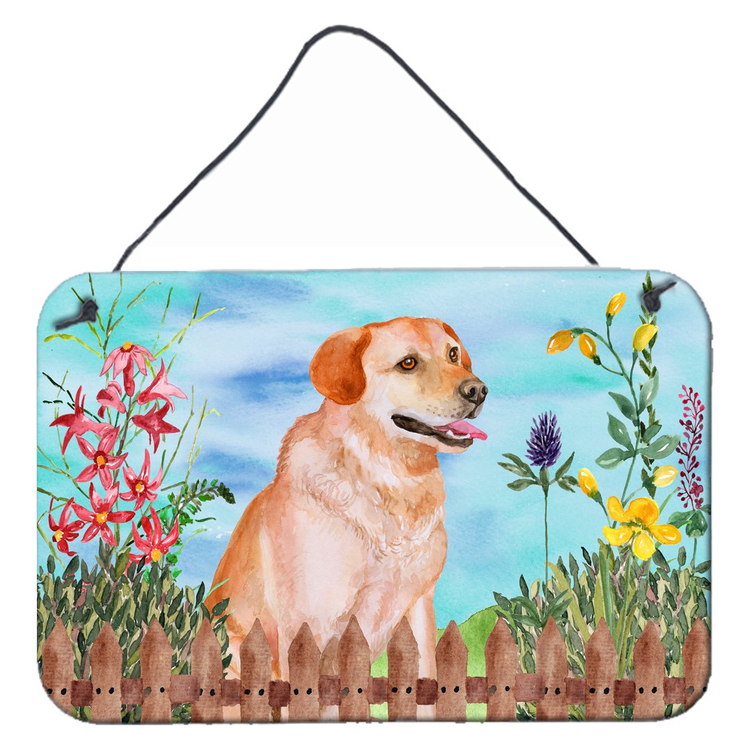 Labrador Retriever Spring Wall or Door Hanging Prints CK1276DS812 by Caroline&#39;s Treasures