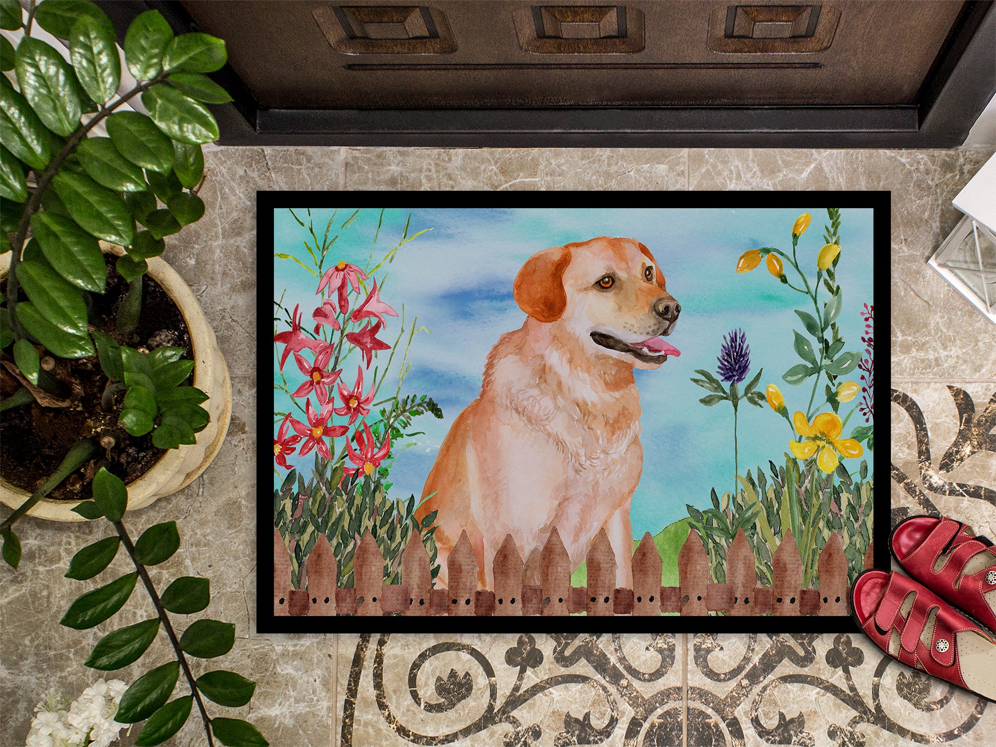 Labrador Retriever Spring Indoor or Outdoor Mat 18x27 CK1276MAT - the-store.com