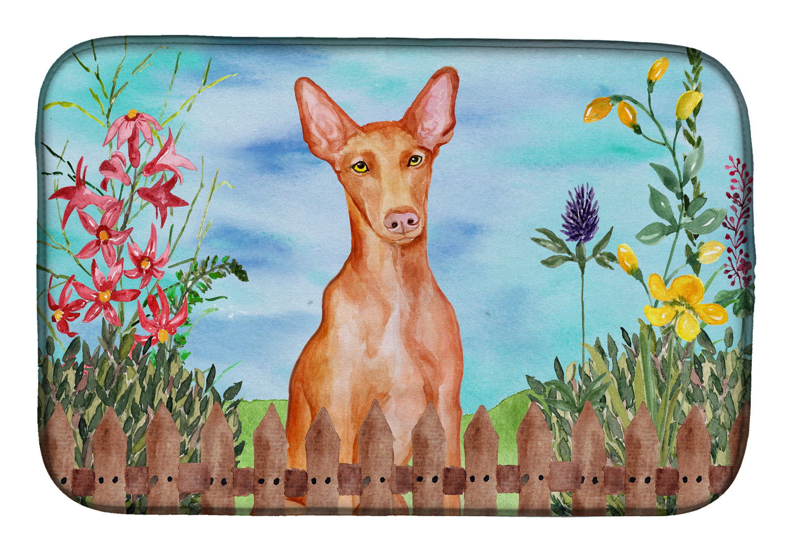 Pharaoh Hound Spring Dish Drying Mat CK1277DDM  the-store.com.