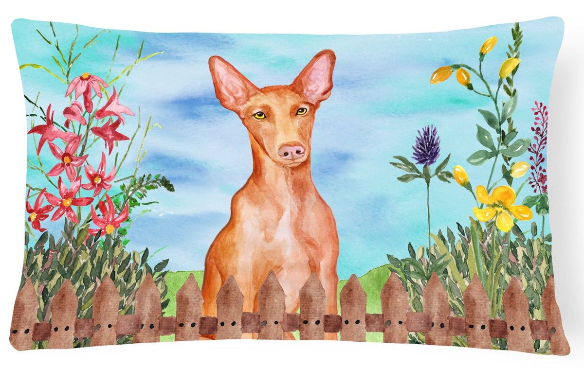 Pharaoh Hound Spring Canvas Fabric Decorative Pillow CK1277PW1216 by Caroline&#39;s Treasures