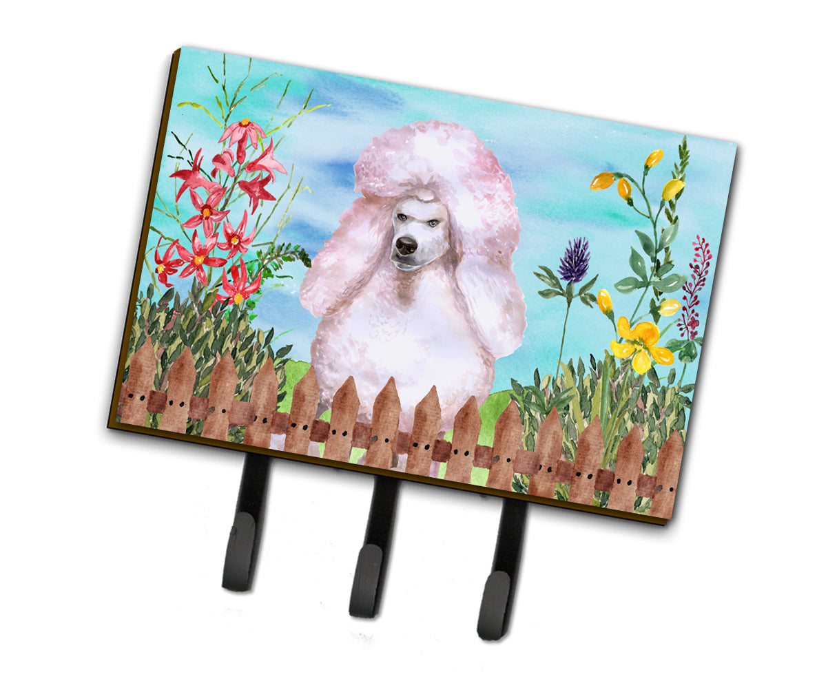 White Standard Poodle Spring Leash or Key Holder CK1279TH68  the-store.com.