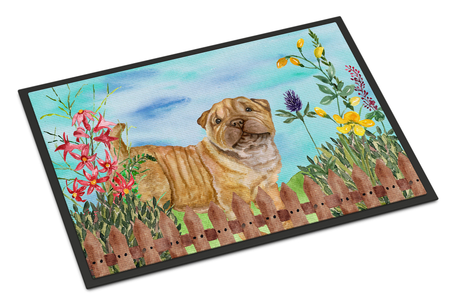 Shar Pei Puppy Spring Indoor or Outdoor Mat 18x27 CK1281MAT - the-store.com