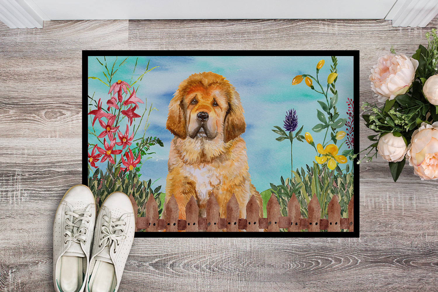 Tibetan Mastiff Spring Indoor or Outdoor Mat 18x27 CK1283MAT - the-store.com