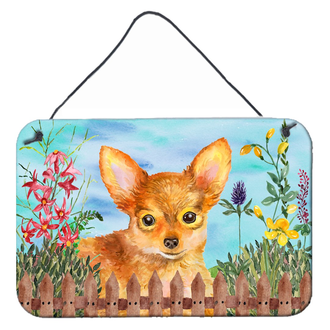 Toy Terrier Spring Wall or Door Hanging Prints CK1284DS812 by Caroline's Treasures