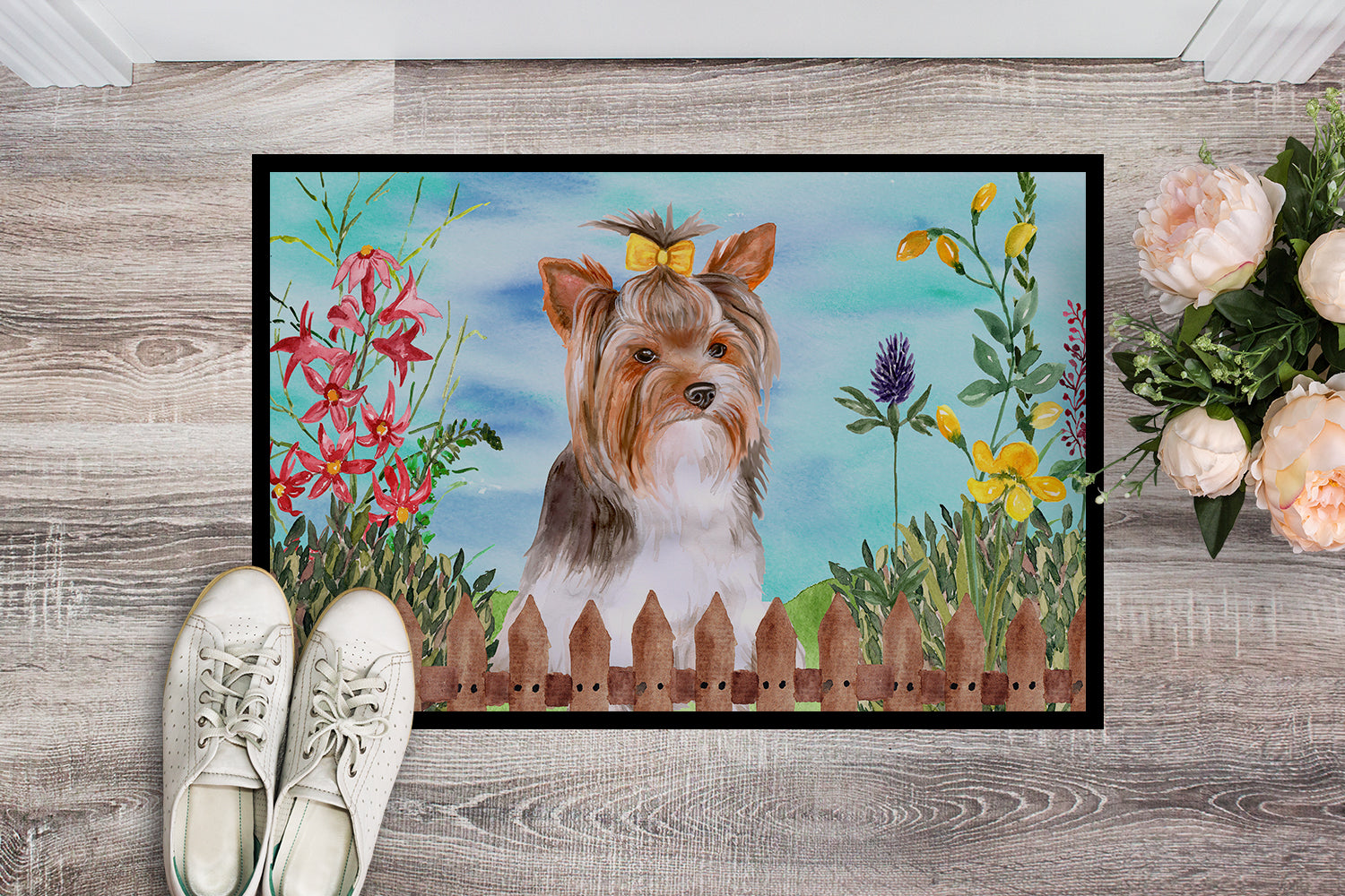 Yorkshire Terrier #2 Spring Indoor or Outdoor Mat 18x27 CK1285MAT - the-store.com