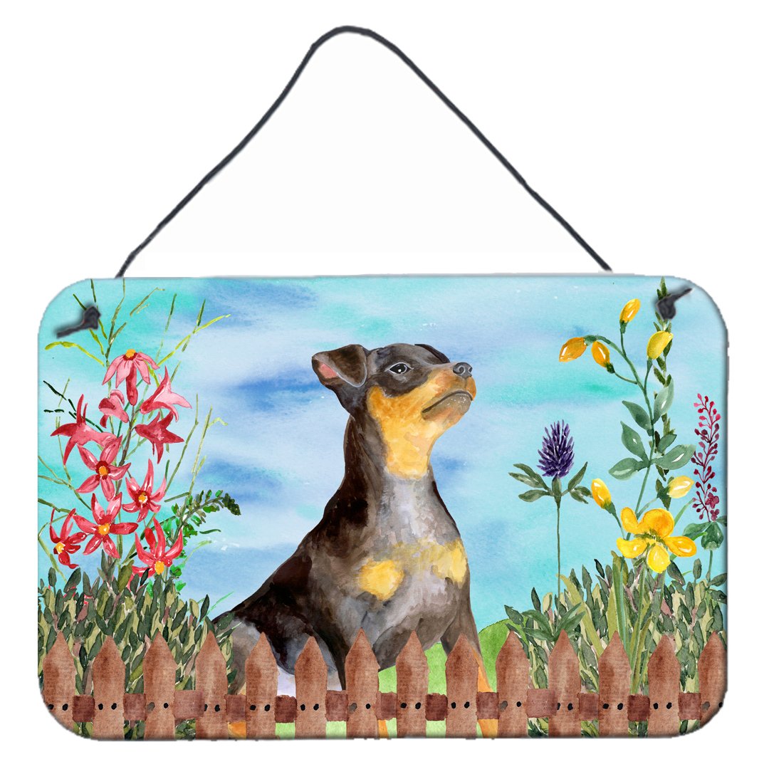 Miniature Pinscher #2 Spring Wall or Door Hanging Prints CK1286DS812 by Caroline's Treasures