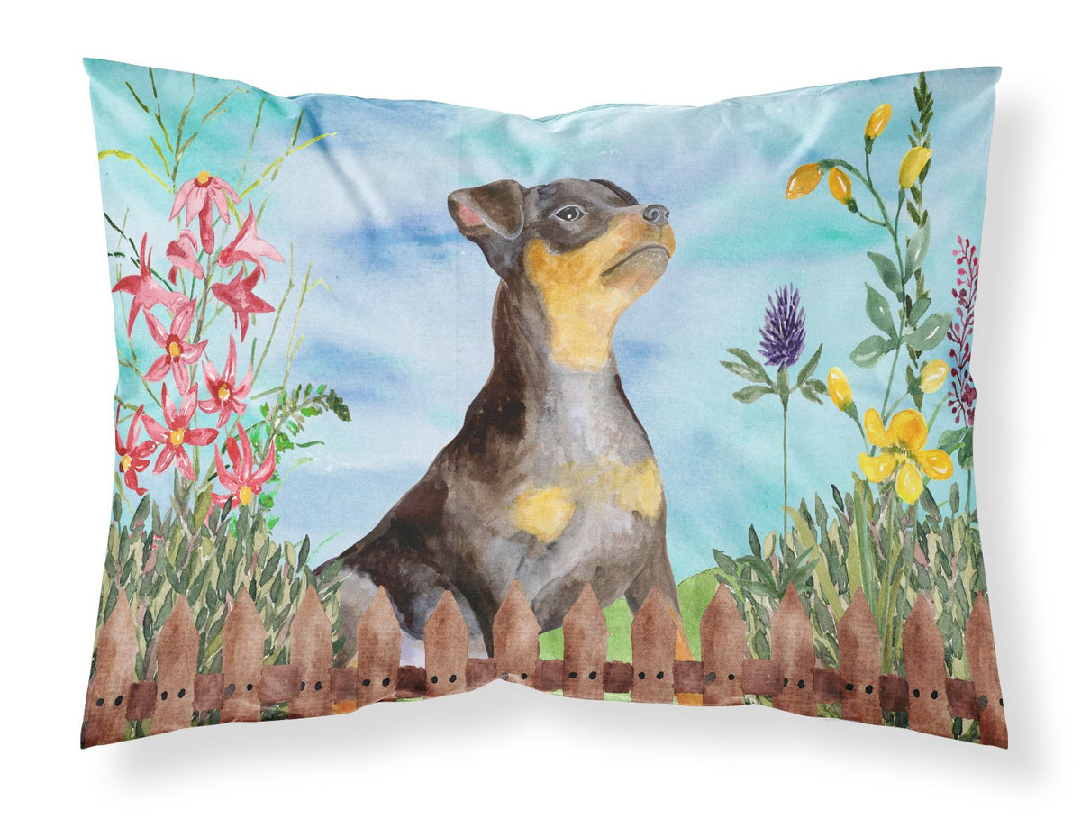 Miniature Pinscher #2 Spring Fabric Standard Pillowcase CK1286PILLOWCASE by Caroline&#39;s Treasures