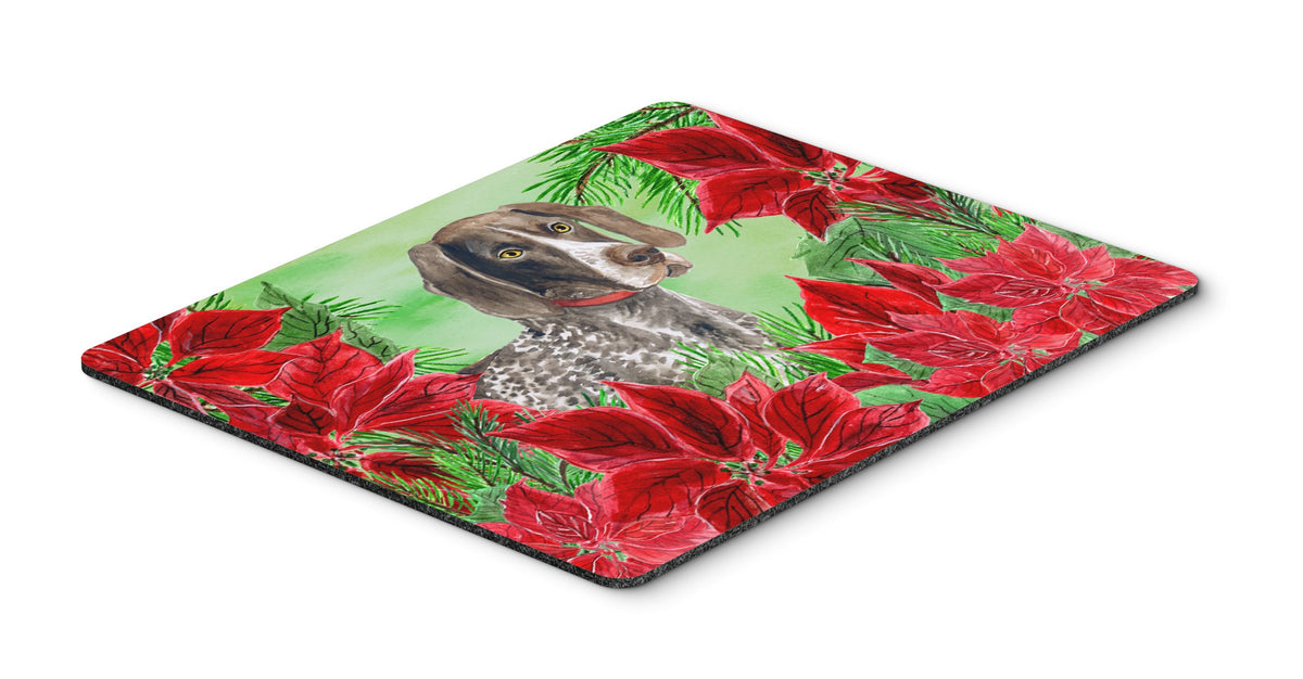 German Shorthaired Pointer Poinsettas Mouse Pad, Hot Pad or Trivet CK1290MP by Caroline&#39;s Treasures
