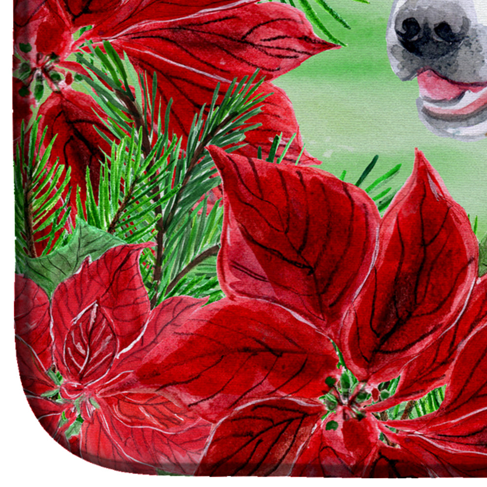 American Staffordshire Poinsettas Dish Drying Mat CK1293DDM  the-store.com.