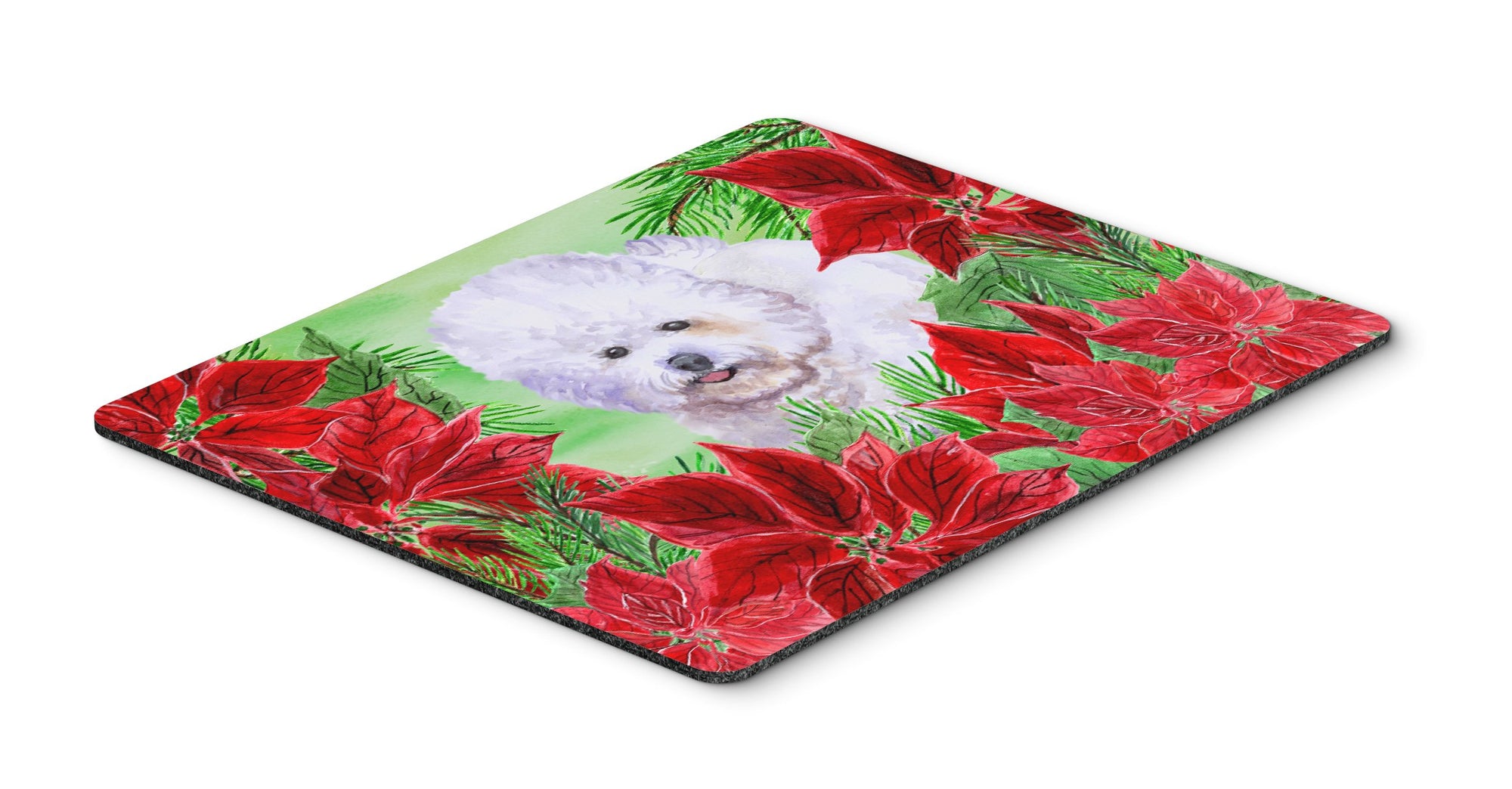 Bichon Frise Poinsettas Mouse Pad, Hot Pad or Trivet CK1297MP by Caroline's Treasures