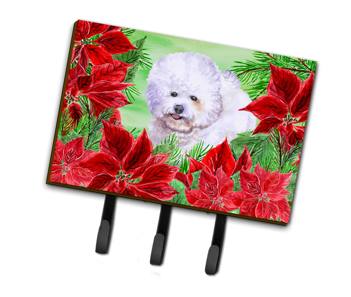 Bichon Frise Poinsettas Leash or Key Holder CK1297TH68  the-store.com.