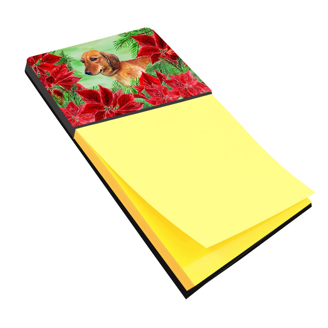 Dachshund Poinsettas Sticky Note Holder CK1300SN by Caroline's Treasures