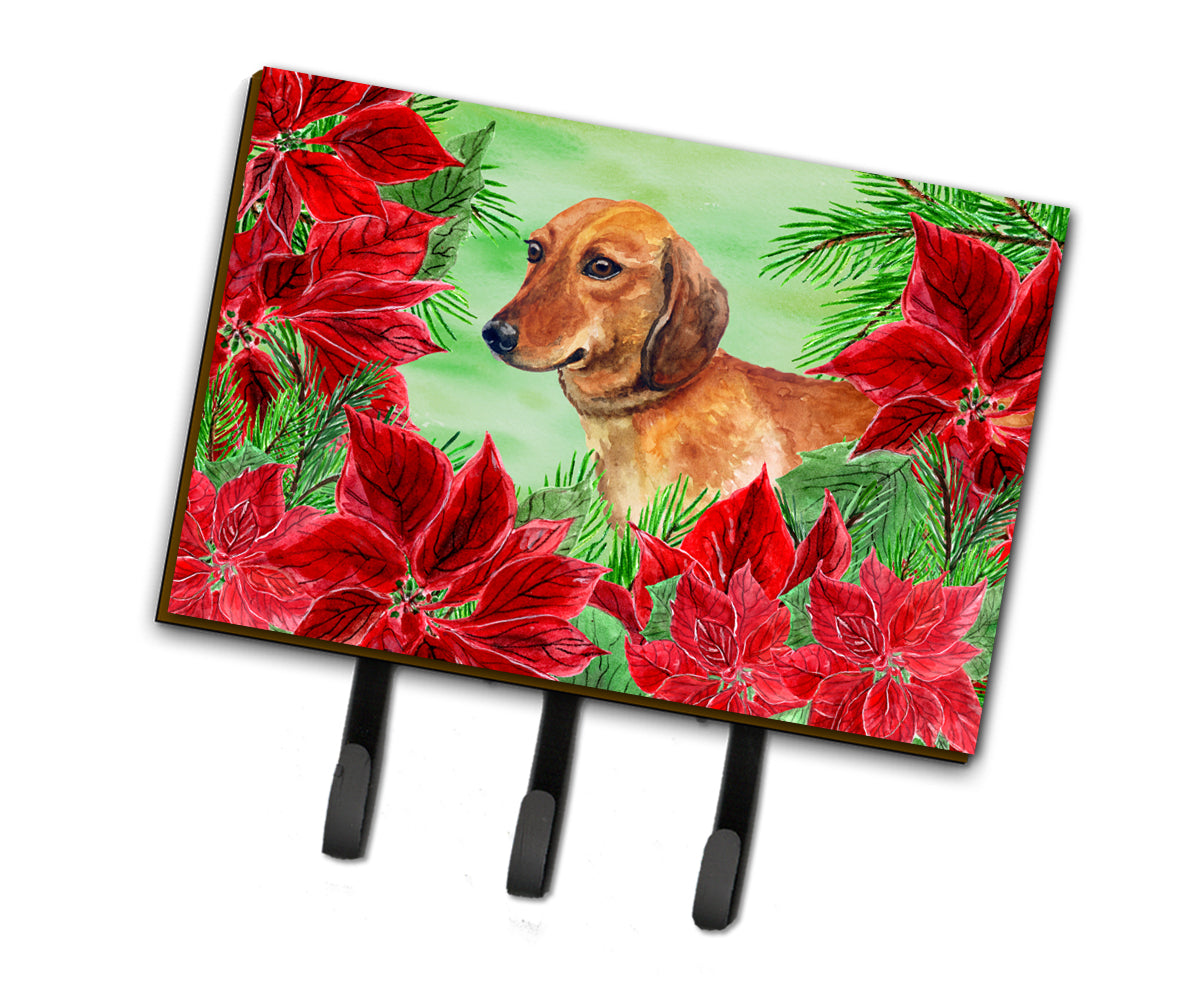 Dachshund Poinsettas Leash or Key Holder CK1300TH68  the-store.com.