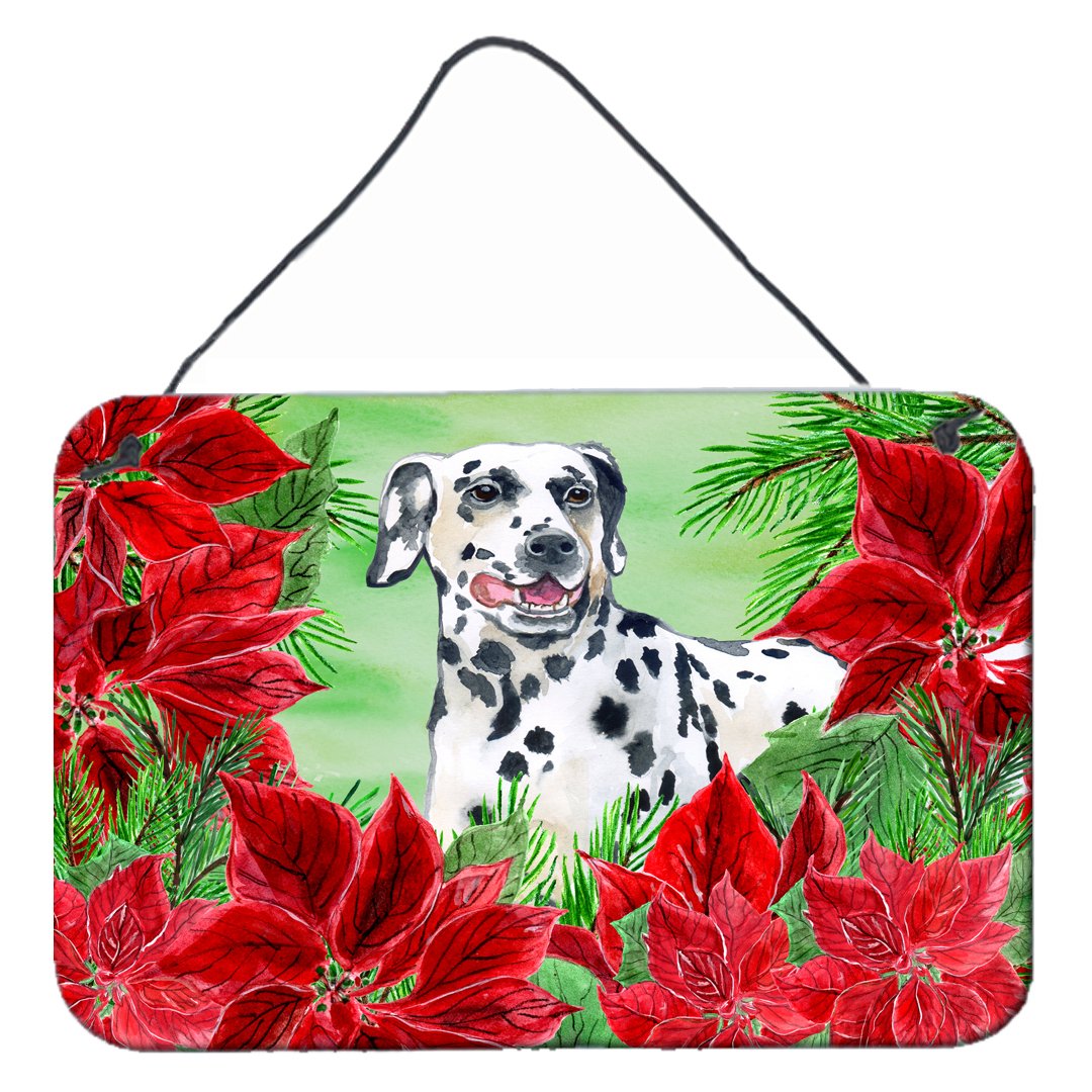 Dalmatian Poinsettas Wall or Door Hanging Prints CK1301DS812 by Caroline&#39;s Treasures