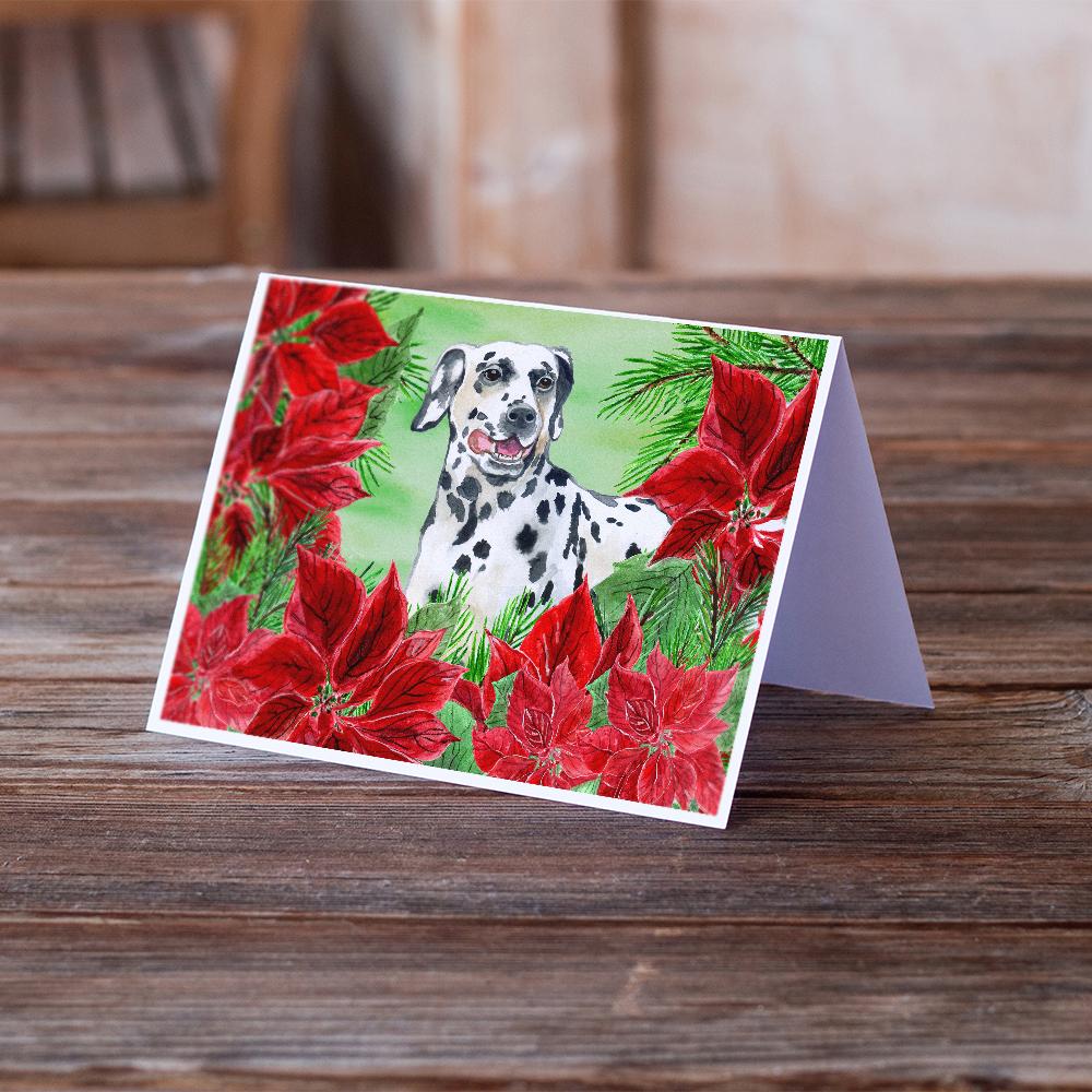 Buy this Dalmatian Poinsettas Greeting Cards and Envelopes Pack of 8