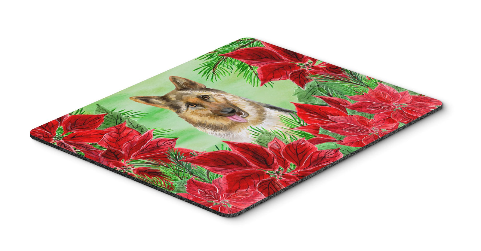 German Shepherd Poinsettas Mouse Pad, Hot Pad or Trivet CK1302MP by Caroline's Treasures