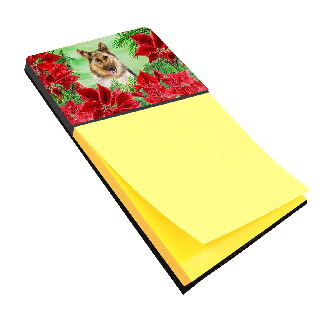 German Shepherd Poinsettas Sticky Note Holder CK1302SN by Caroline's Treasures