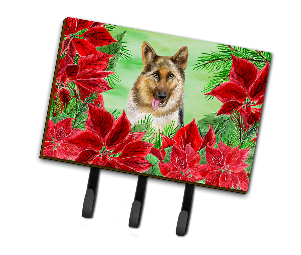 German Shepherd Poinsettas Leash or Key Holder CK1302TH68  the-store.com.