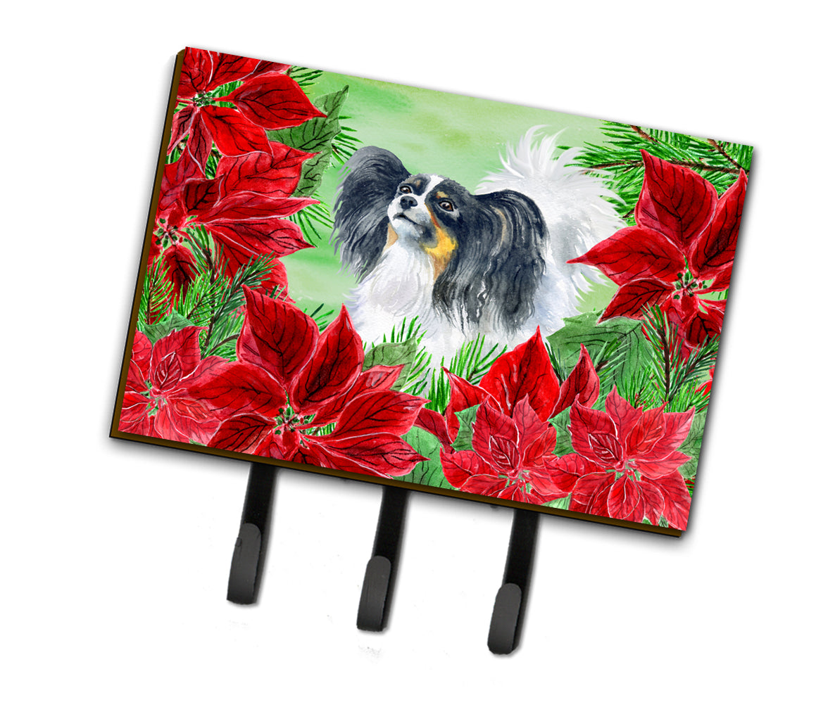 Papillon Poinsettas Leash or Key Holder CK1305TH68  the-store.com.