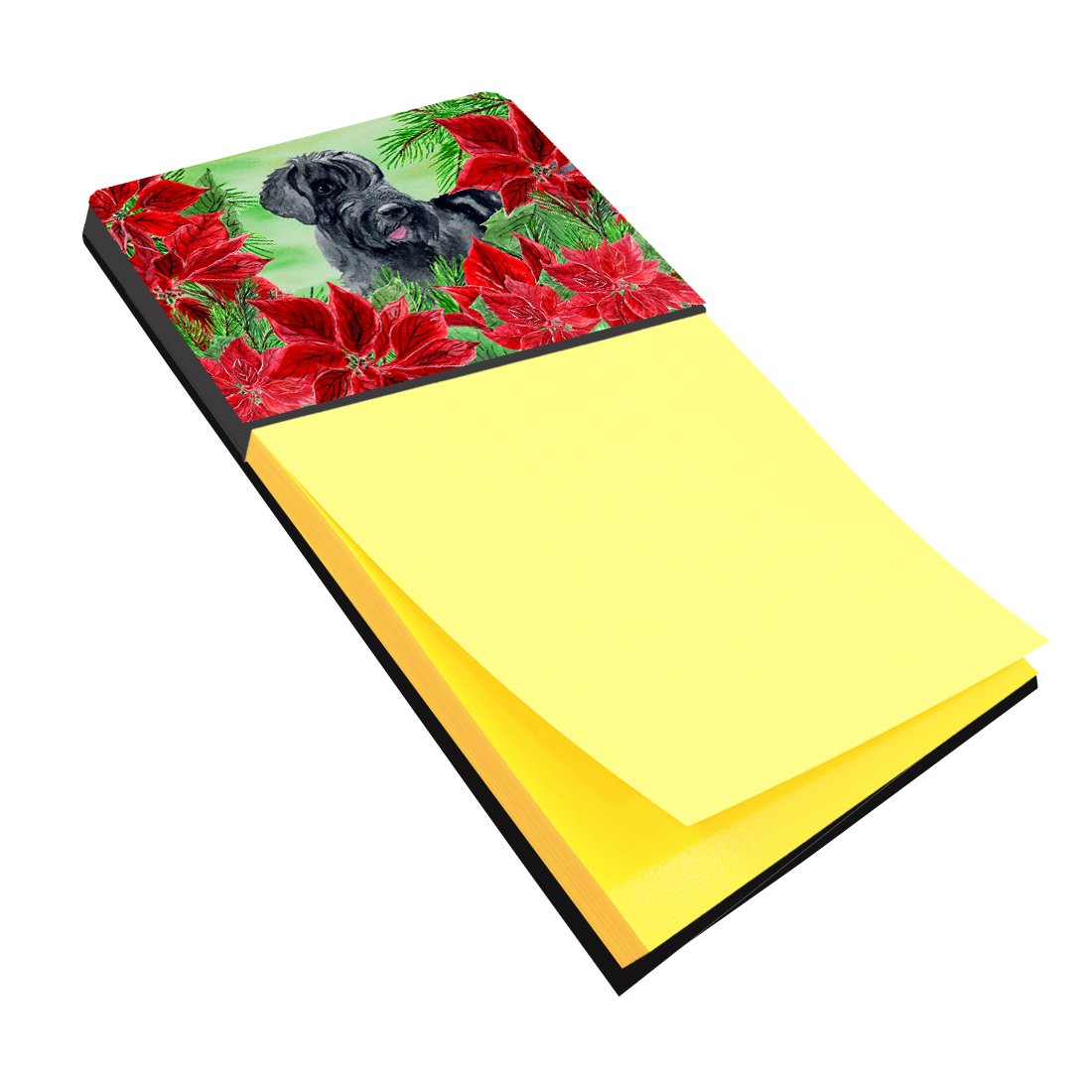 Giant Schnauzer Poinsettas Sticky Note Holder CK1308SN by Caroline's Treasures