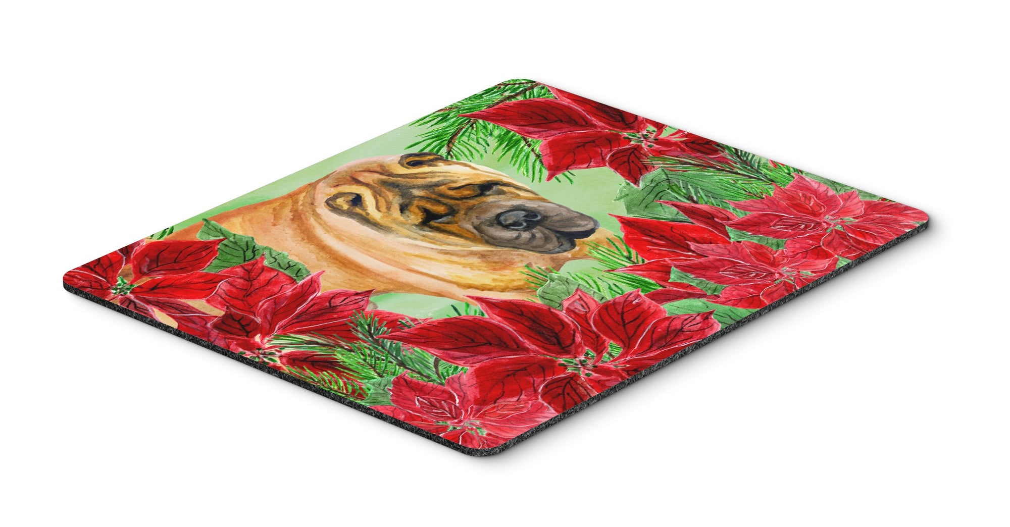 Shar Pei Poinsettas Mouse Pad, Hot Pad or Trivet CK1309MP by Caroline's Treasures