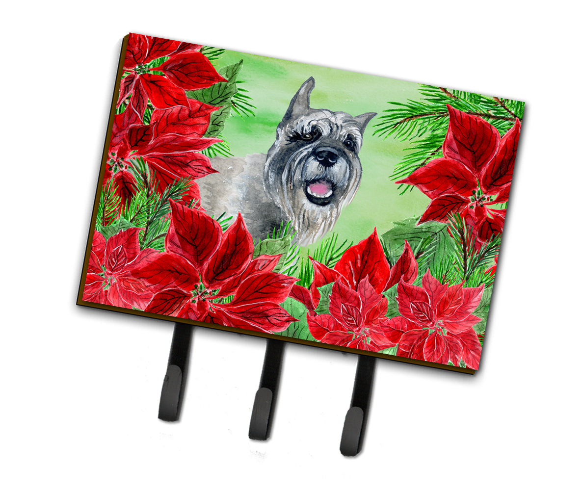 Schnauzer Poinsettas Leash or Key Holder CK1310TH68  the-store.com.