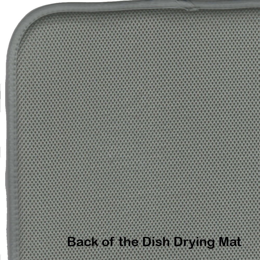Golden Retriever Poinsettas Dish Drying Mat CK1312DDM  the-store.com.