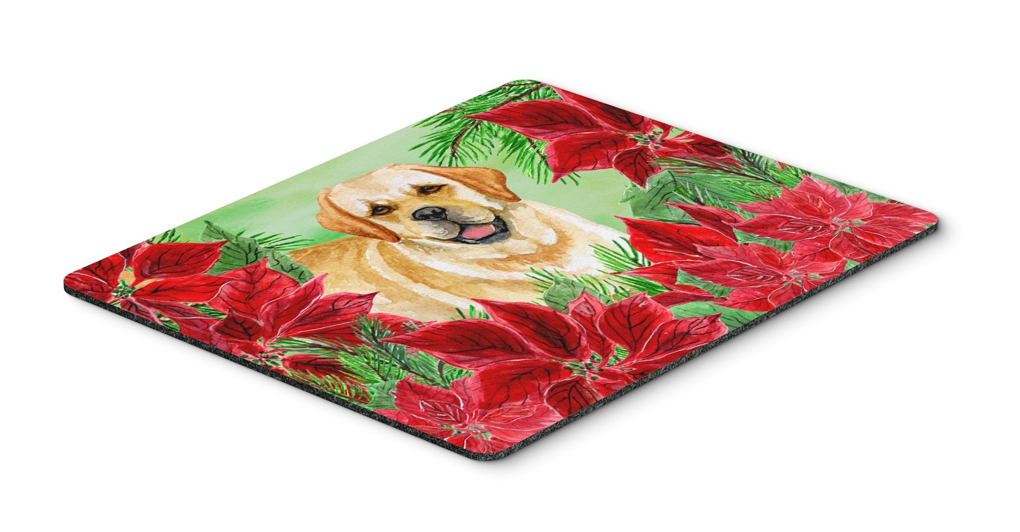 Golden Retriever Poinsettas Mouse Pad, Hot Pad or Trivet CK1312MP by Caroline's Treasures