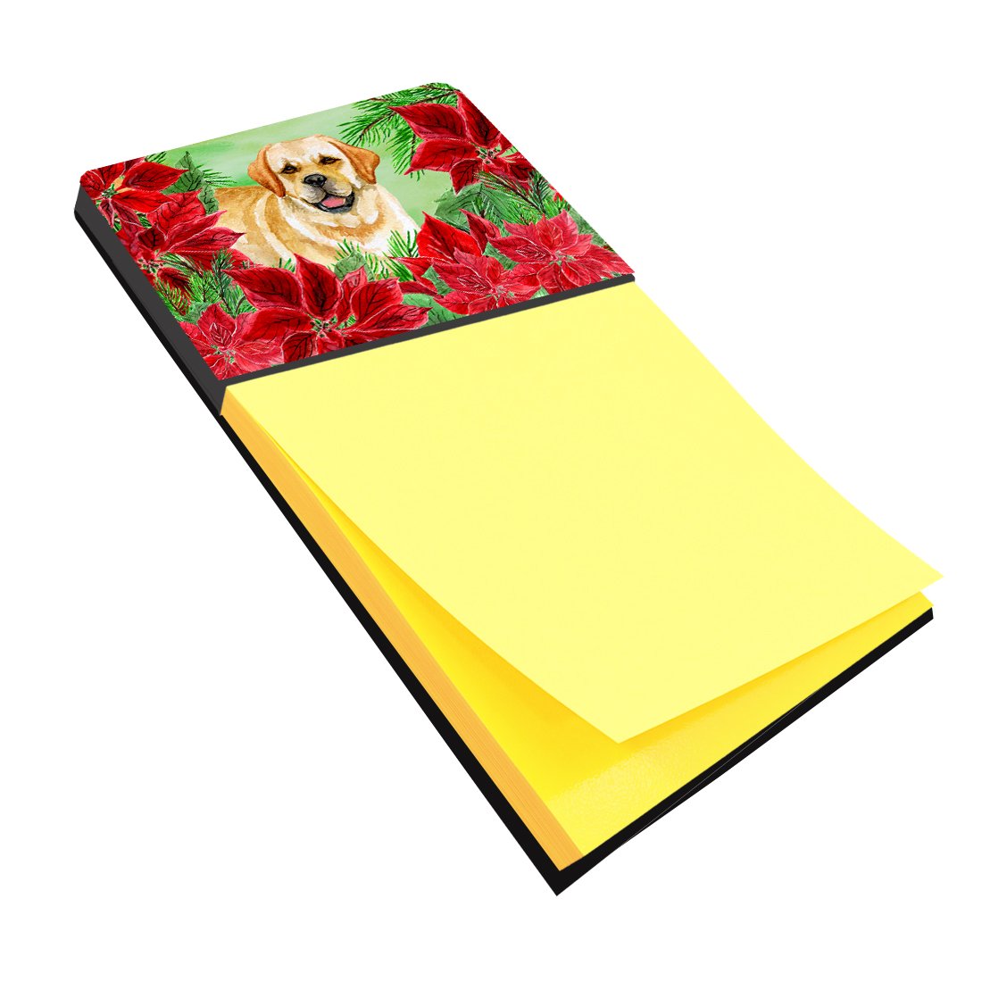 Golden Retriever Poinsettas Sticky Note Holder CK1312SN by Caroline's Treasures