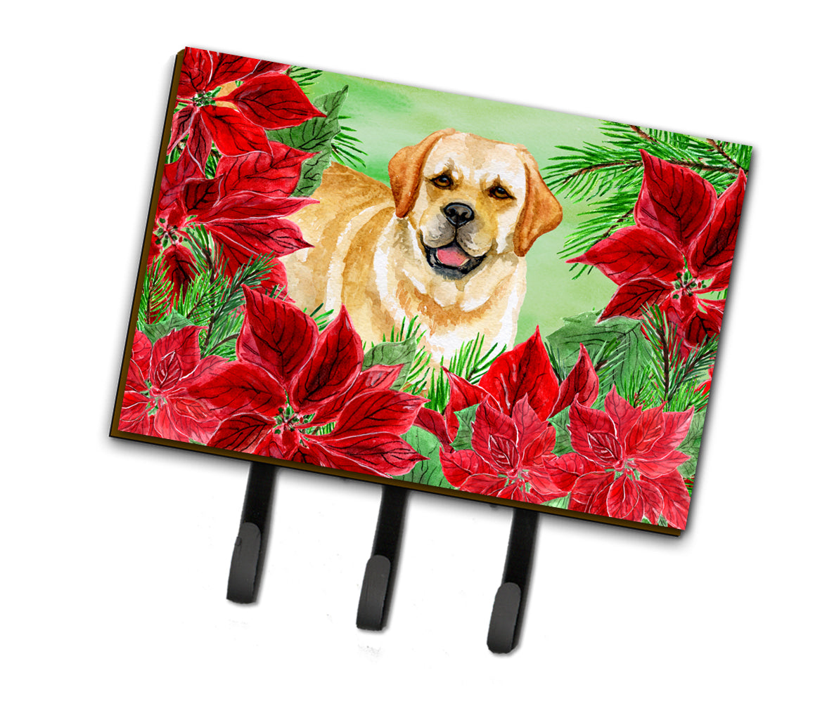 Golden Retriever Poinsettas Leash or Key Holder CK1312TH68  the-store.com.