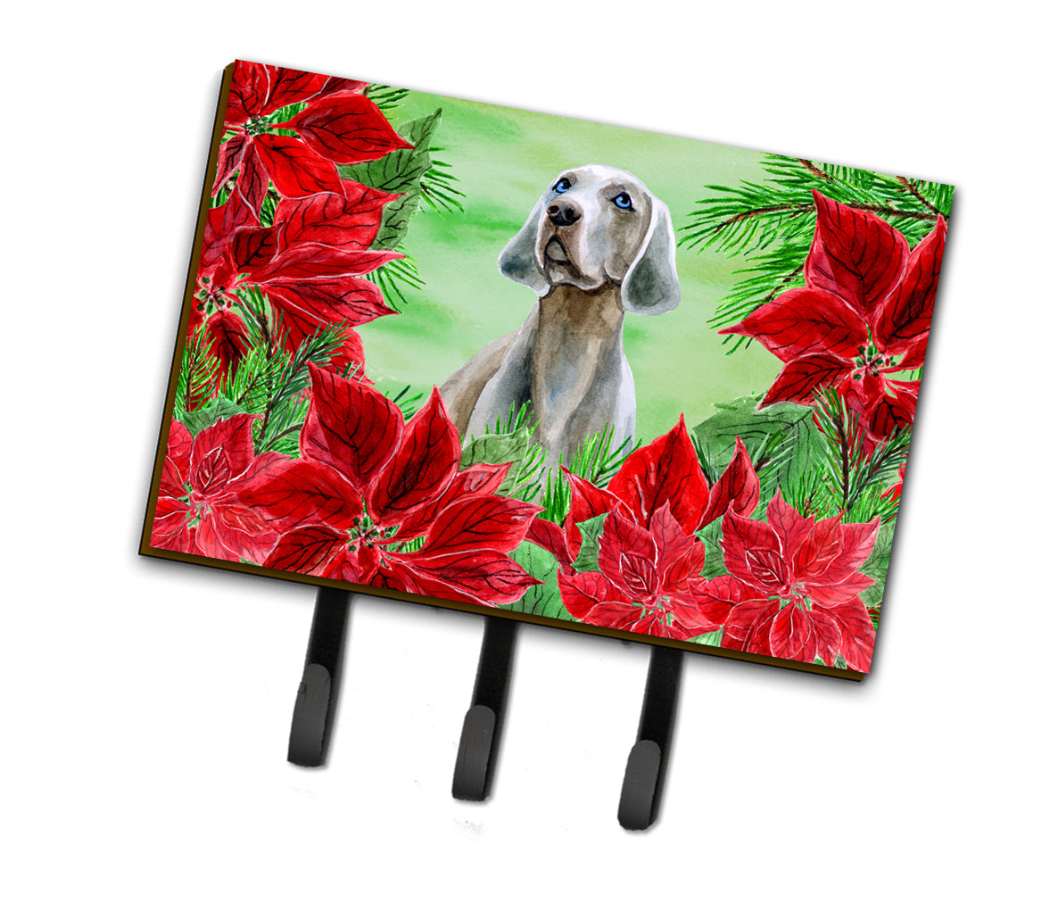 Weimaraner Poinsettas Leash or Key Holder CK1322TH68  the-store.com.