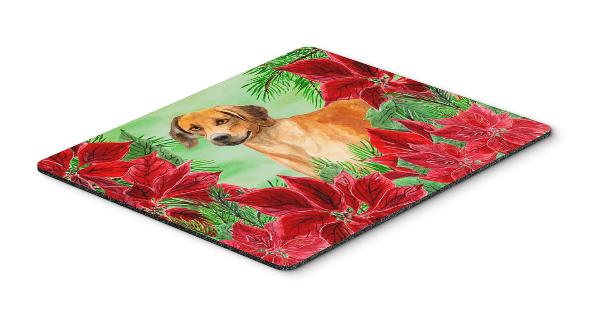 Rhodesian Ridgeback Poinsettas Mouse Pad, Hot Pad or Trivet CK1324MP by Caroline&#39;s Treasures