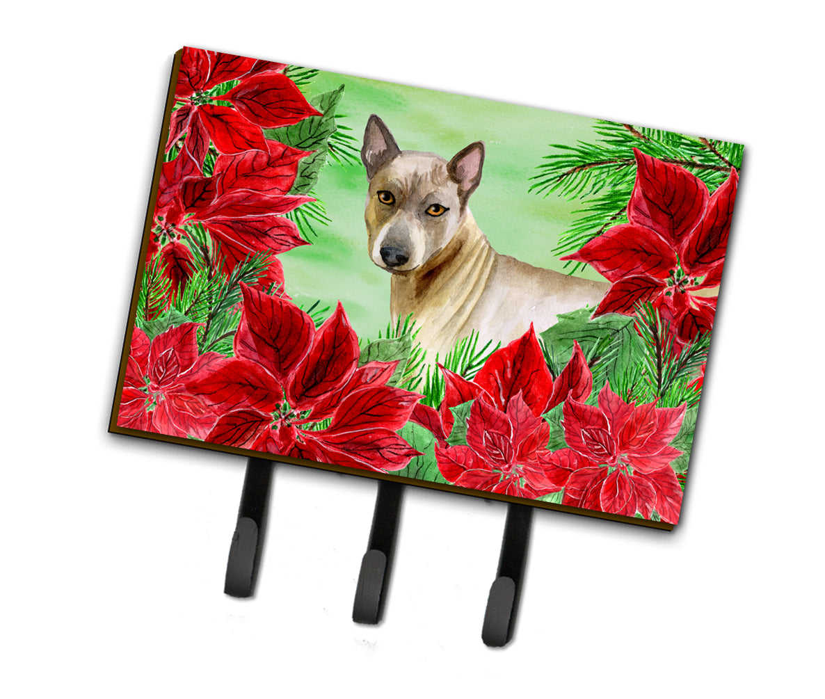 Thai Ridgeback Poinsettas Leash or Key Holder CK1328TH68  the-store.com.