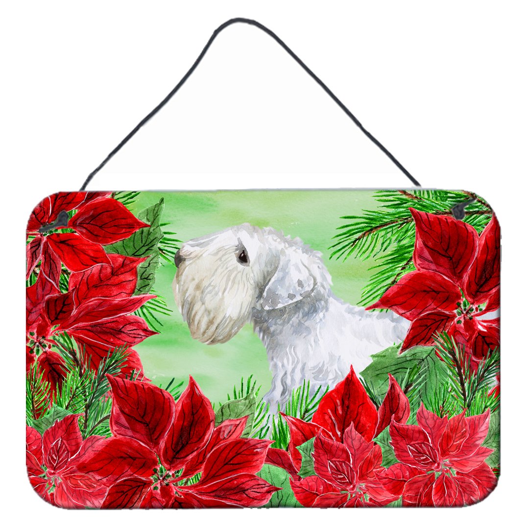 Sealyham Terrier Poinsettas Wall or Door Hanging Prints CK1332DS812 by Caroline's Treasures