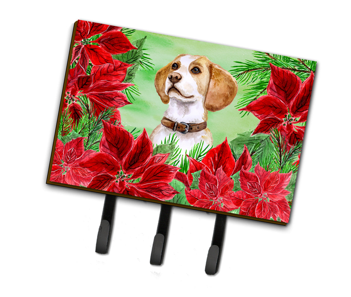 Beagle Poinsettas Leash or Key Holder CK1334TH68  the-store.com.