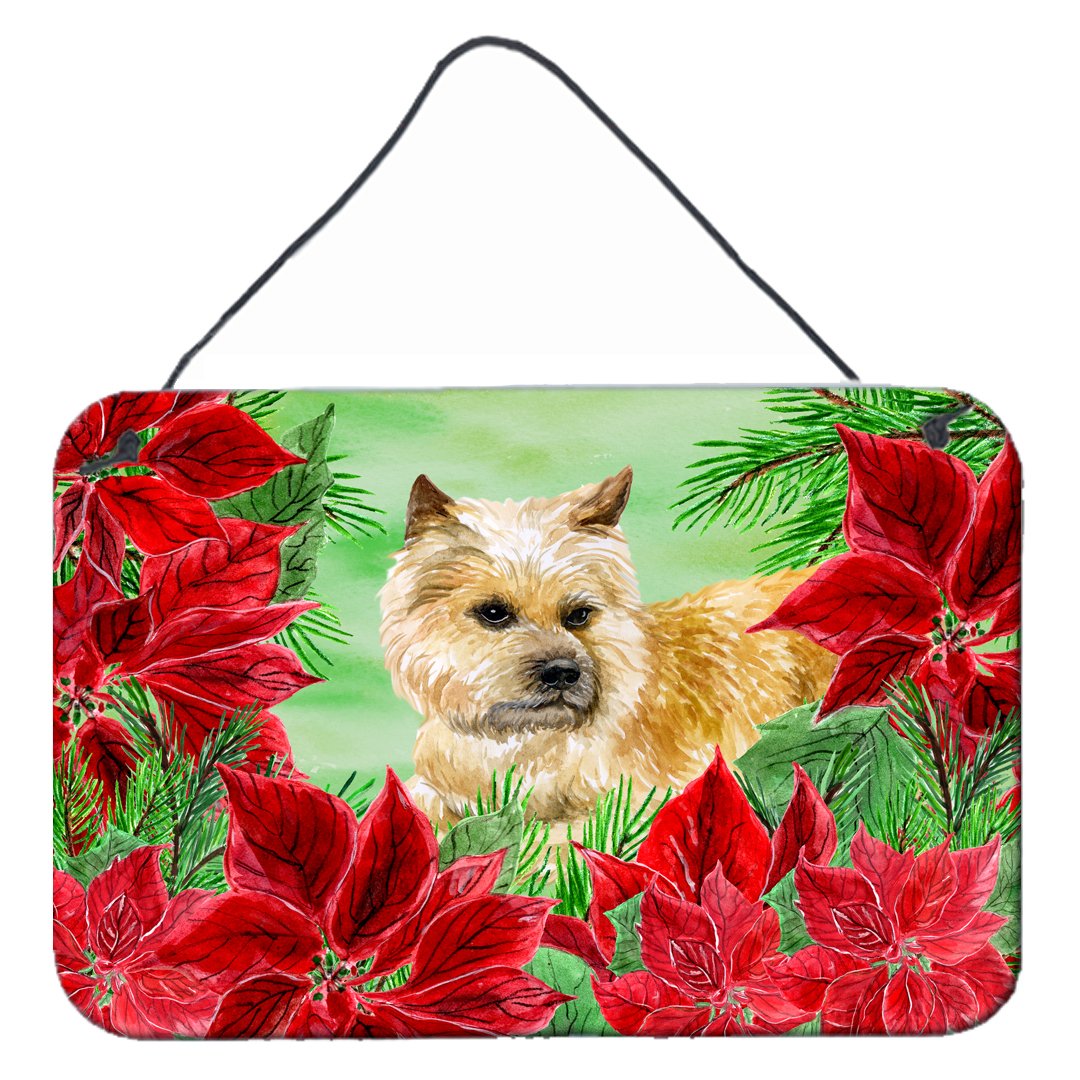 Cairn Terrier Poinsettas Wall or Door Hanging Prints CK1338DS812 by Caroline's Treasures