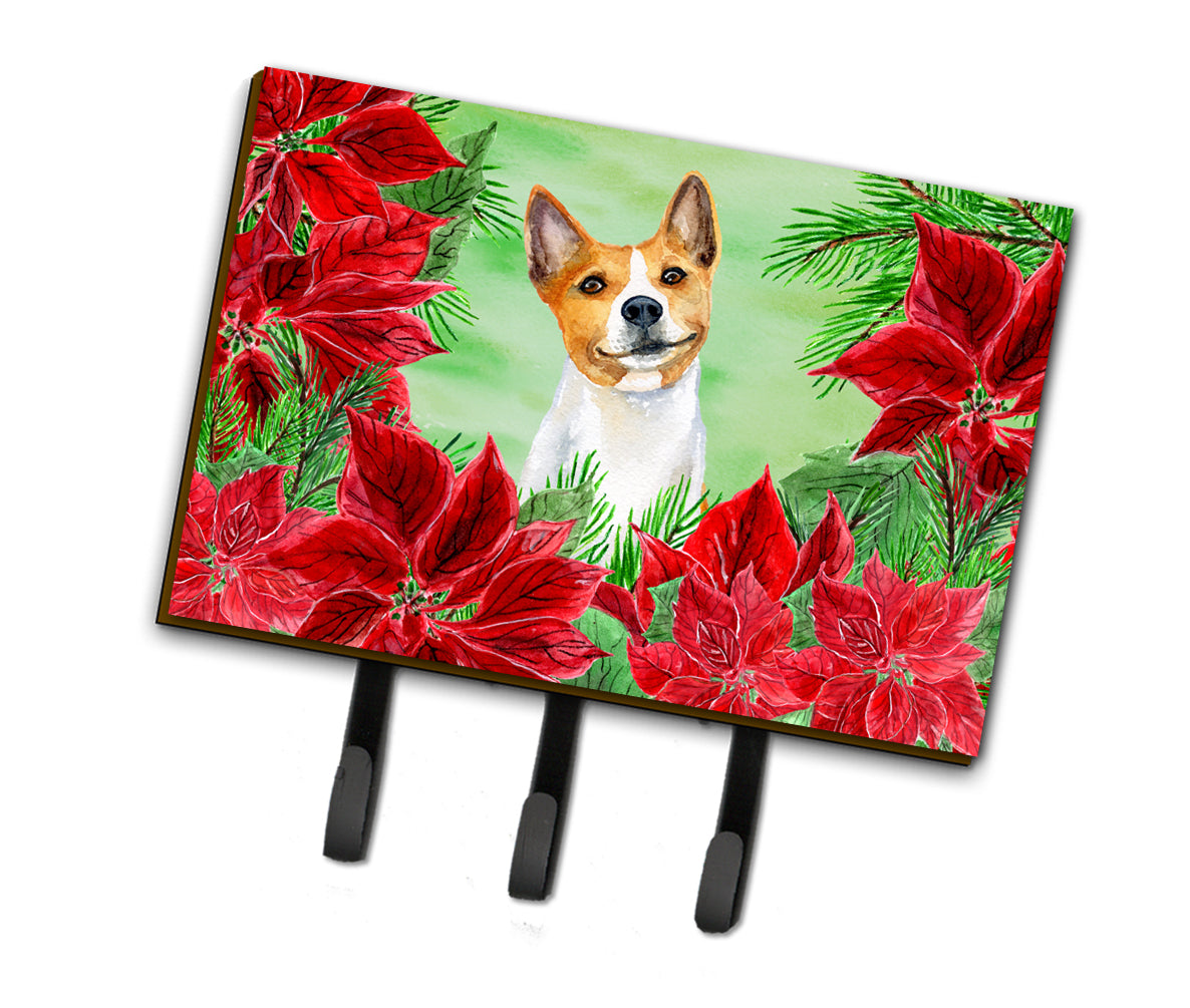 Basenji Poinsettas Leash or Key Holder CK1340TH68  the-store.com.