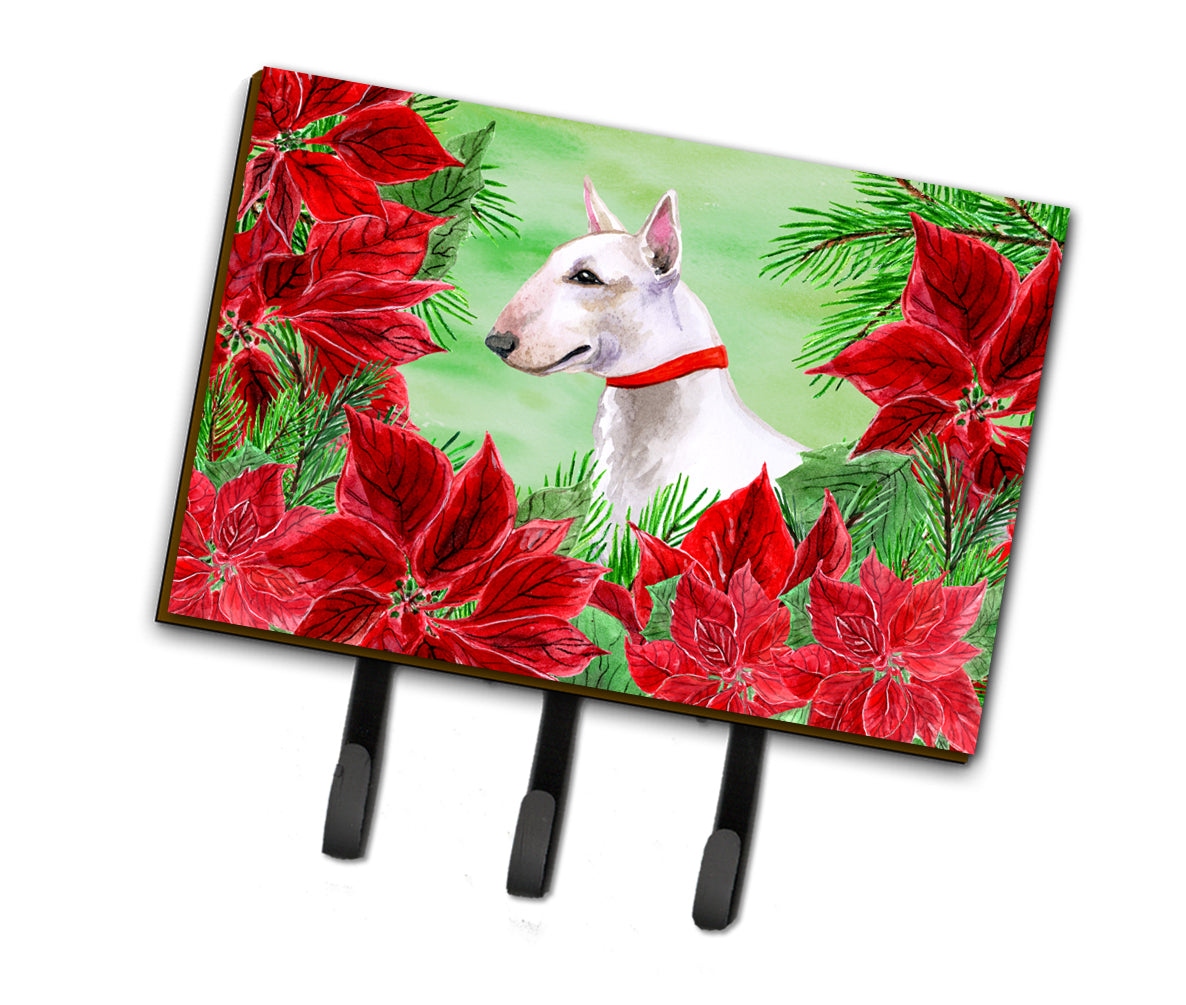 Bull Terrier Poinsettas Leash or Key Holder CK1341TH68  the-store.com.